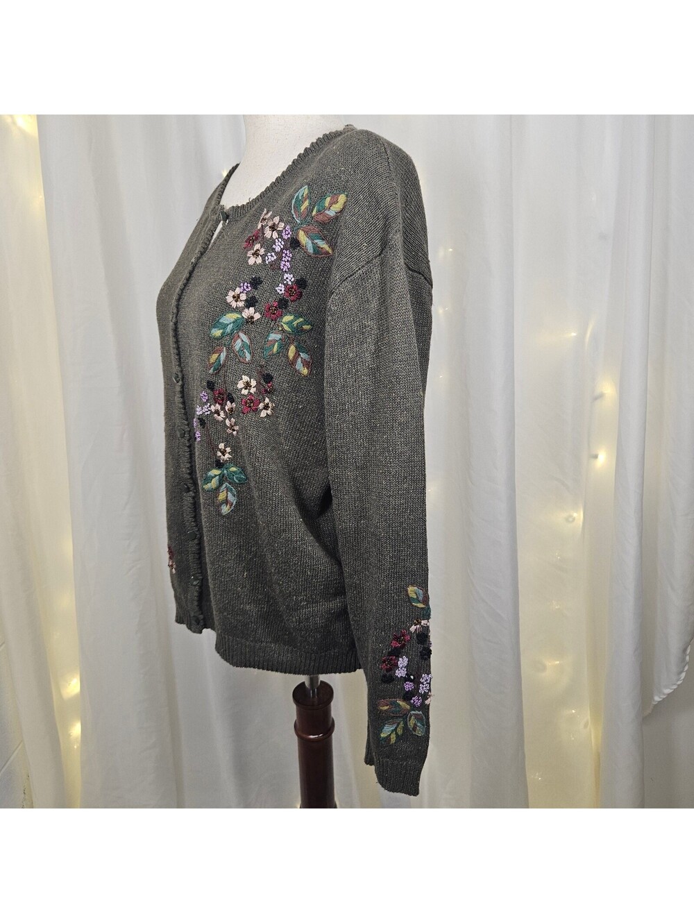 Vintage Tiara International cardigan sweater size large - Picture 4 of 7